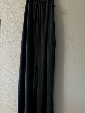 Charcoal Gray Wide-Leg Jumpsuit